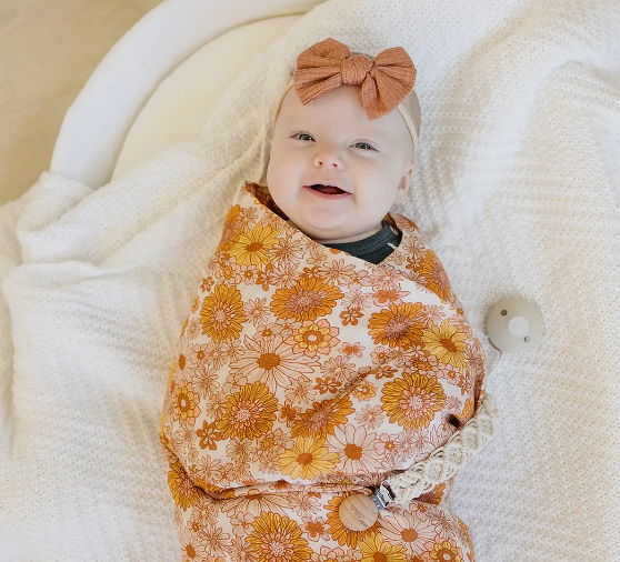 Floral muslin swaddle deals blanket