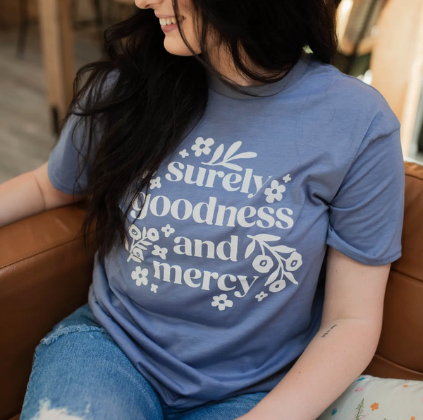 Goodness & Mercy Graphic Tee (Denim)