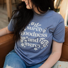 Goodness & Mercy Graphic Tee (Denim)