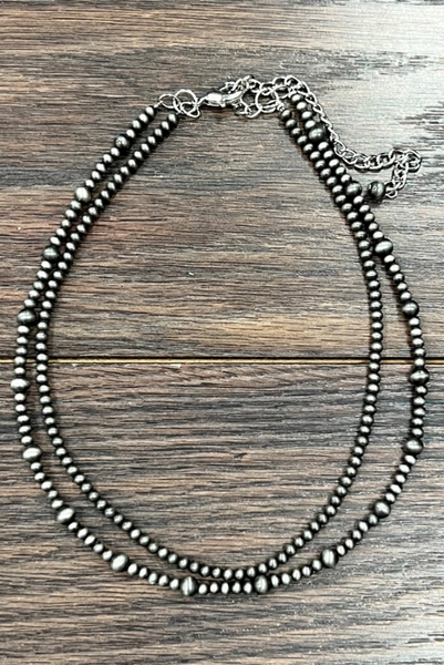 16" Double Strand Beaded Necklace