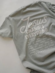 Jesus Changes Everything Graphic Tee - Muted Green