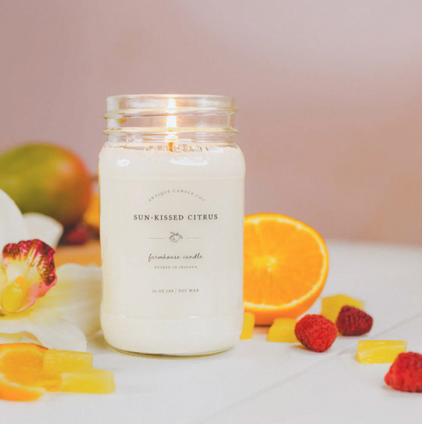 (SALE) Sunkissed Citrus 16 oz Mason Jar Candle