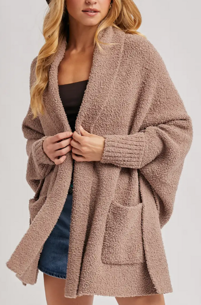 Oh So Cozy Wrap Sweater Cardigan (Latte)