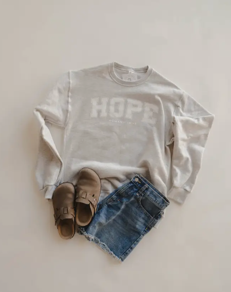 Hope Varsity Graphic Crew - Grey