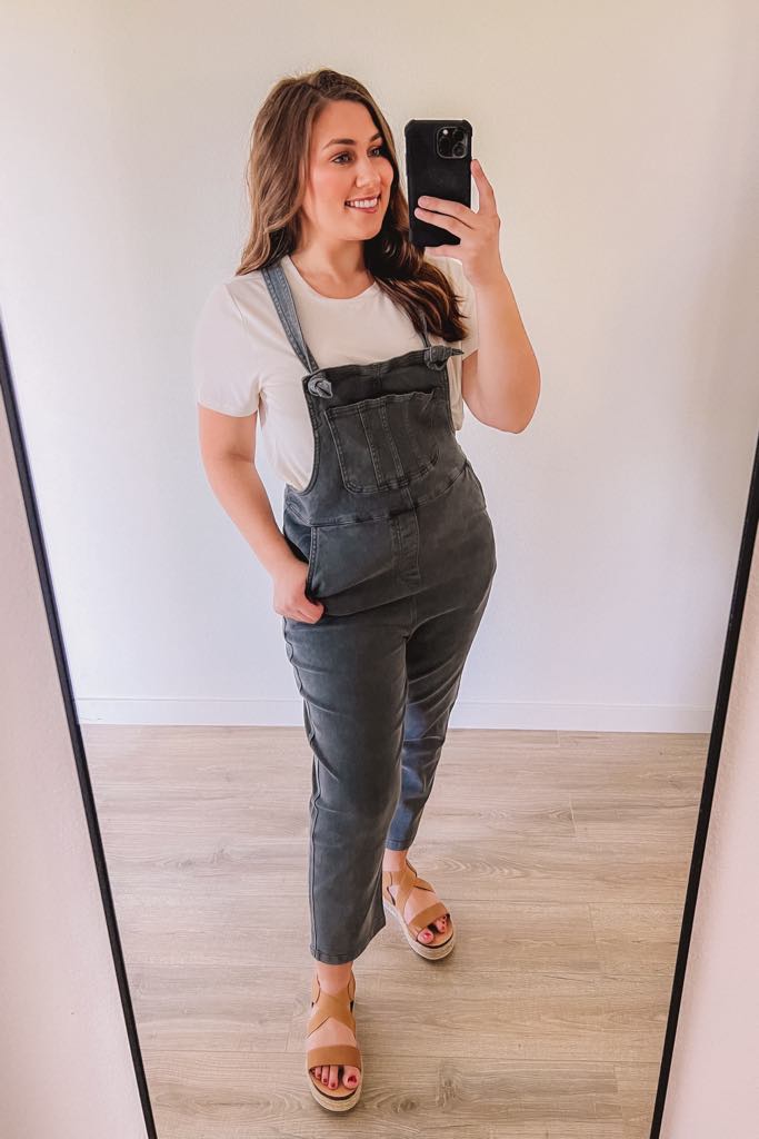 Let's Take A Stroll Relaxed Overalls (Ash Black)