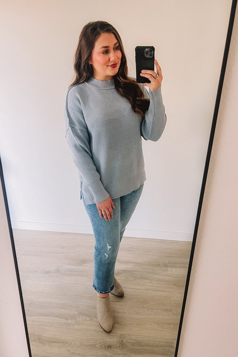 (SALE) On Repeat Sweater (Powder Blue)