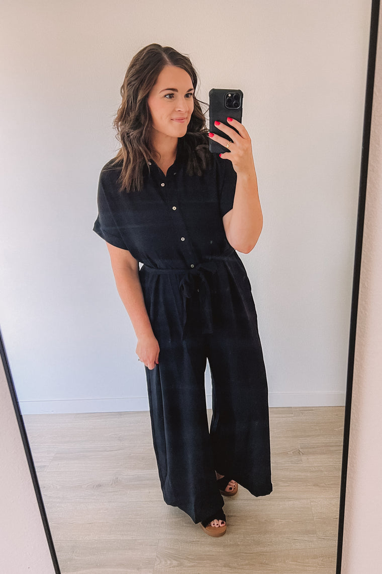 Making My Own Way Jumpsuit (Black)