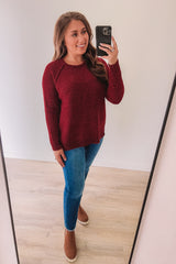 Comfortable Charm Sweater (Cabernet)