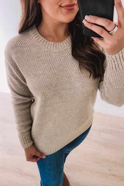 Blissfully Cozy Sweater (Sand Beige)