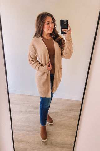 Oh So Cozy Cardigan (Taupe)