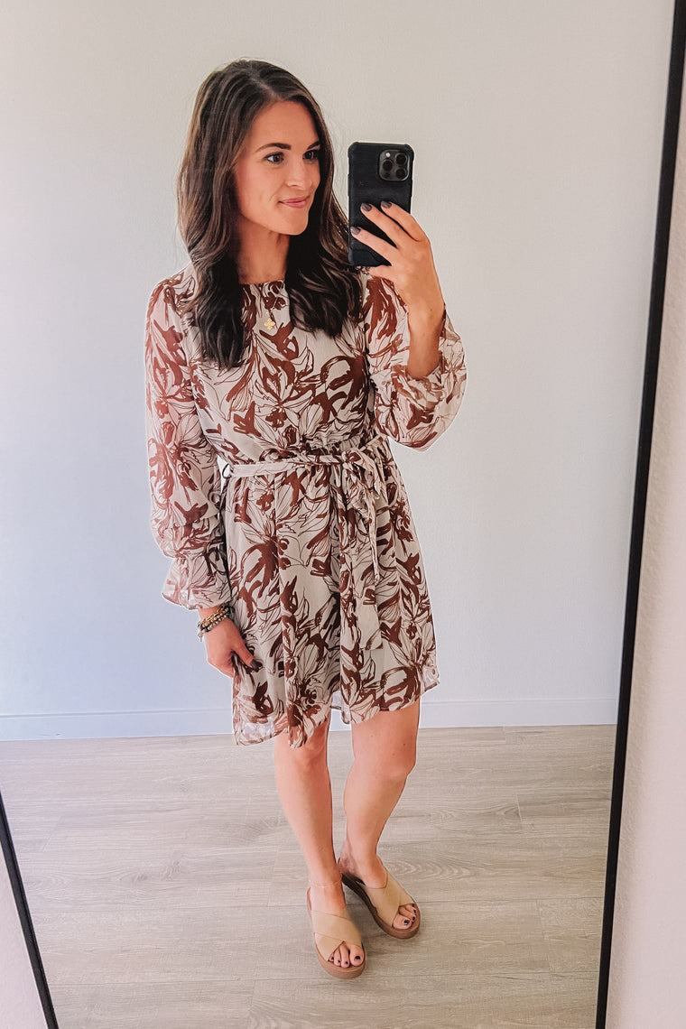 Still Falling For You Floral Dress