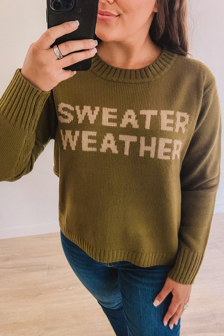 (SALE) Sweater Weather (Olive)