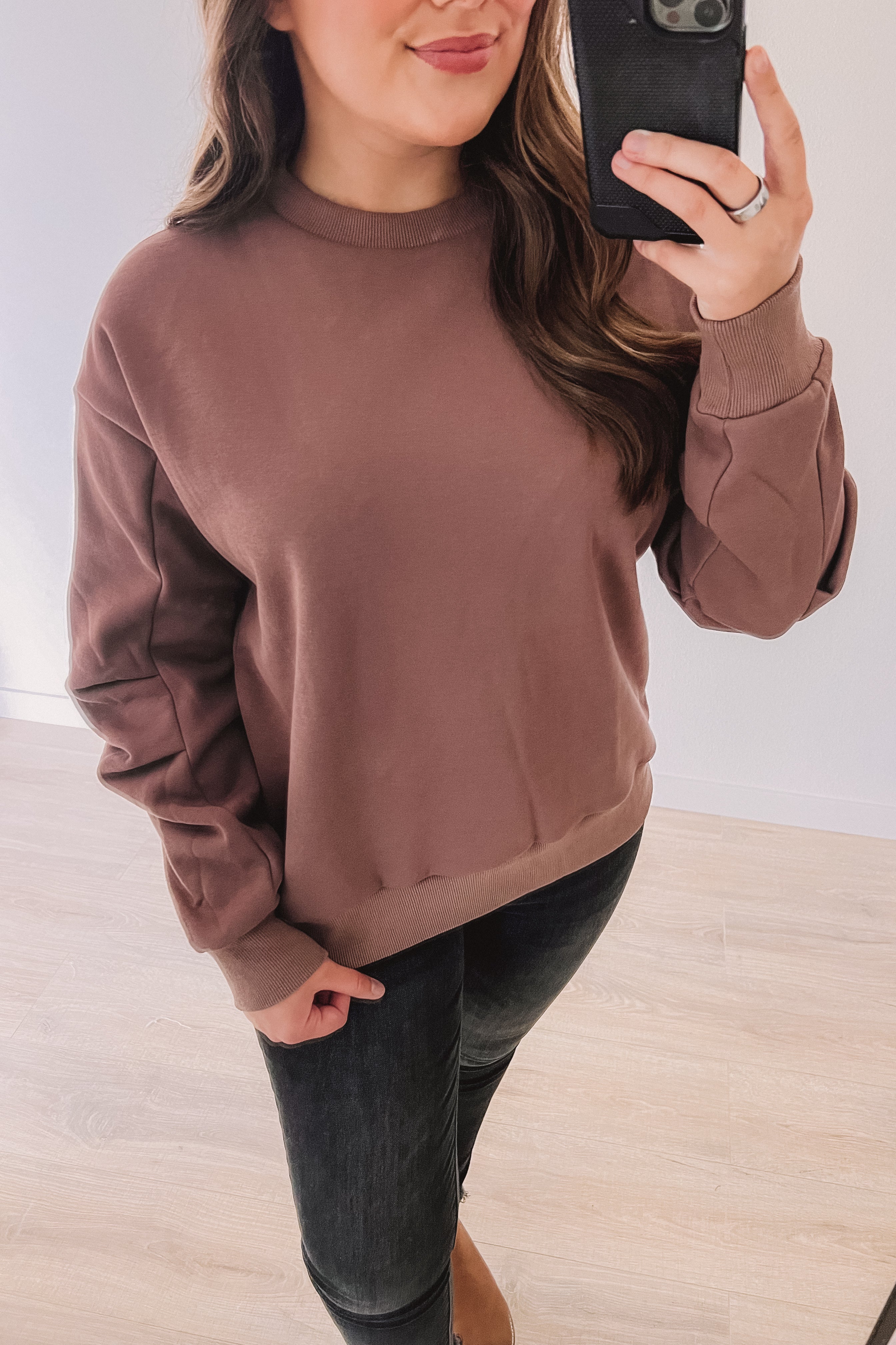 Still Falling For You Pullover (Rosy Brown)