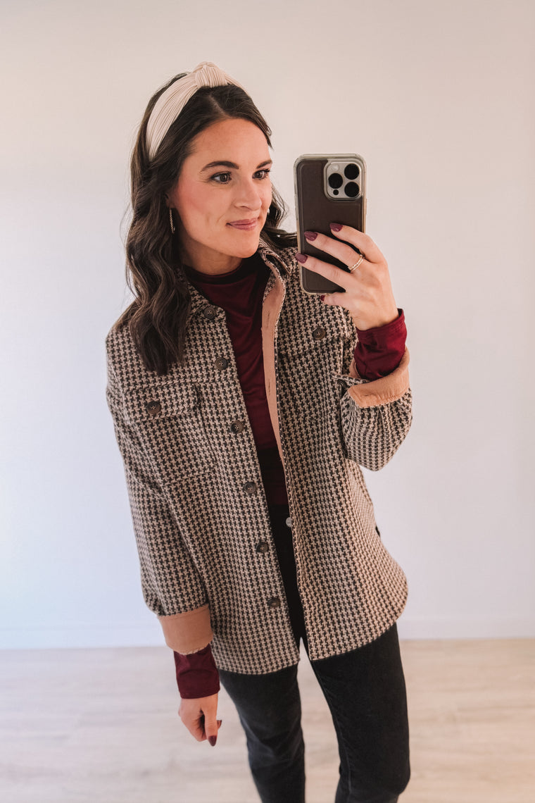 A Point Well Made Houndstooth Jacket