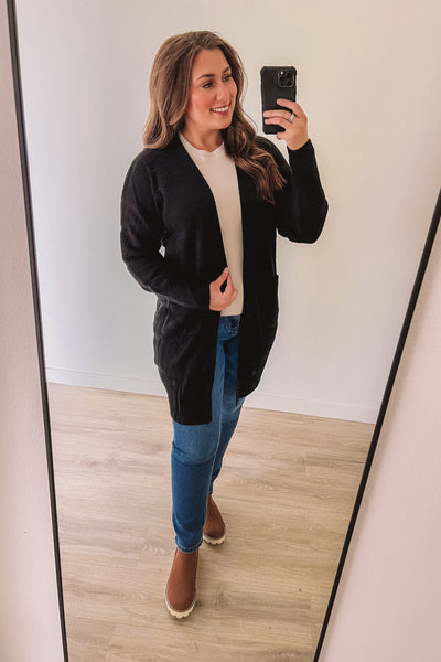 Oh So Cozy Cardigan (Black)