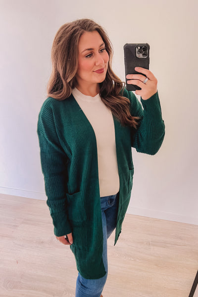 Oh So Cozy Cardigan (Hunter)