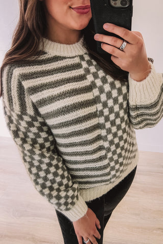 Effortless Edge Sweater (Olive)