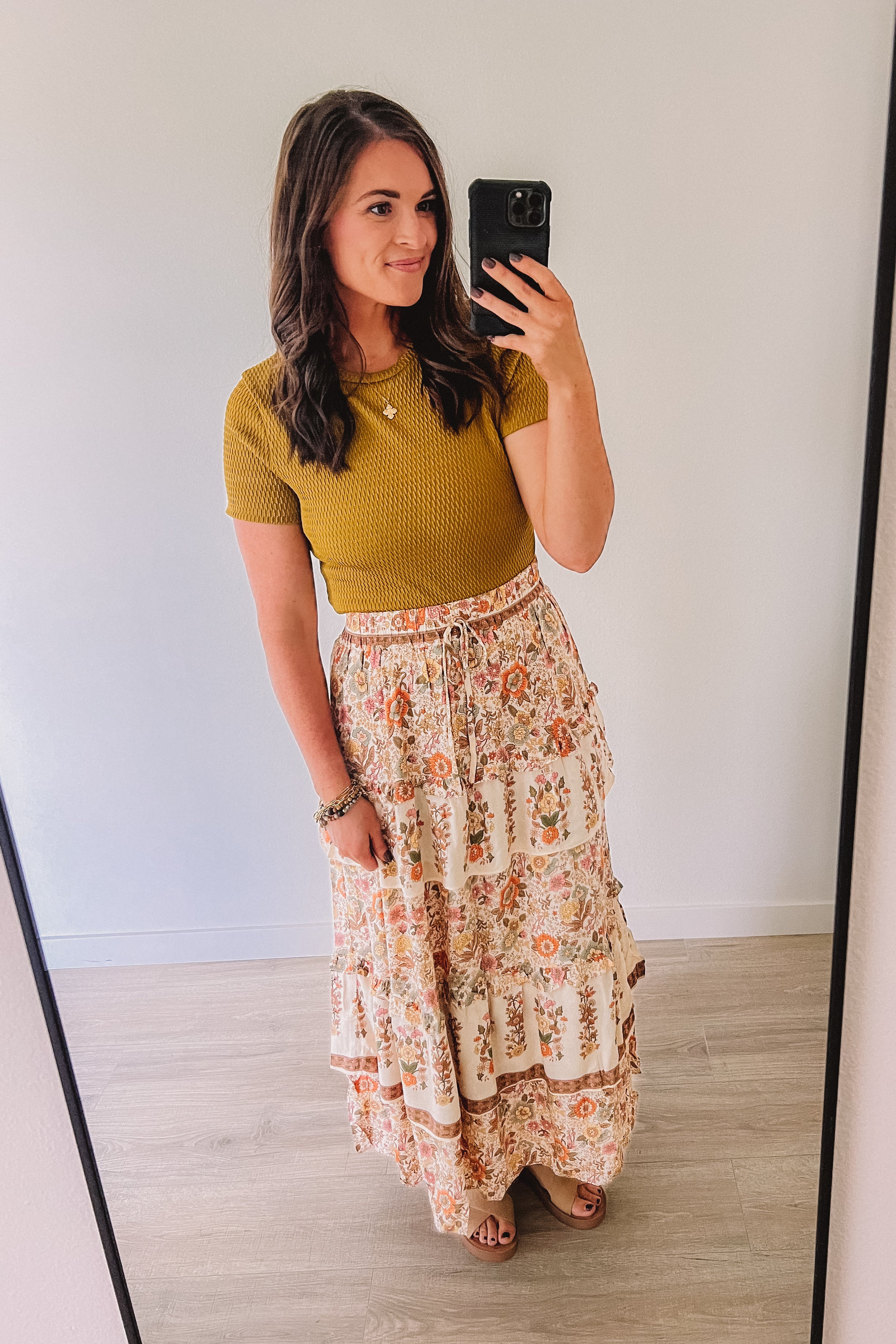 Wildflower Ruffle Floral Skirt