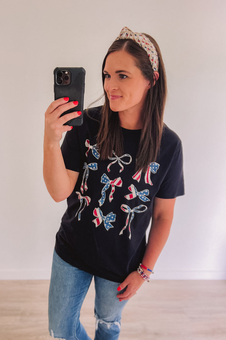 American Bow Graphic Tee (Black)