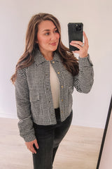 Making Moves Houndstooth Jacket (Black)