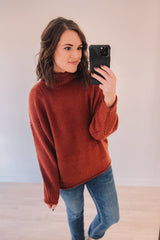 Full Heart Cable Knit Sweater (Camel)