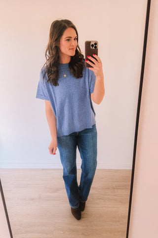 Style Icon Sweater Tee (Blue)