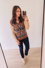 Saddle Up Aztec Sweater Vest