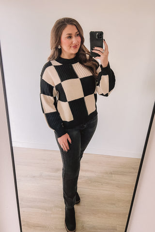 Cozy Checkered Sweater