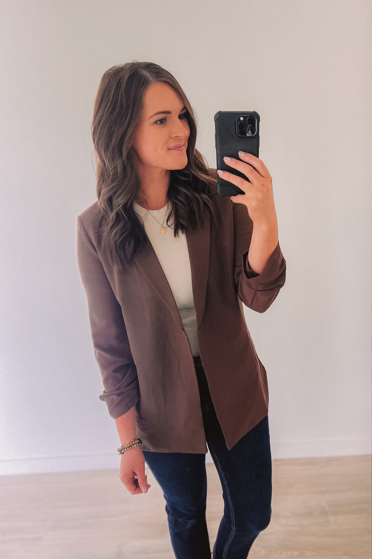 Command The Room Blazer (Brown)