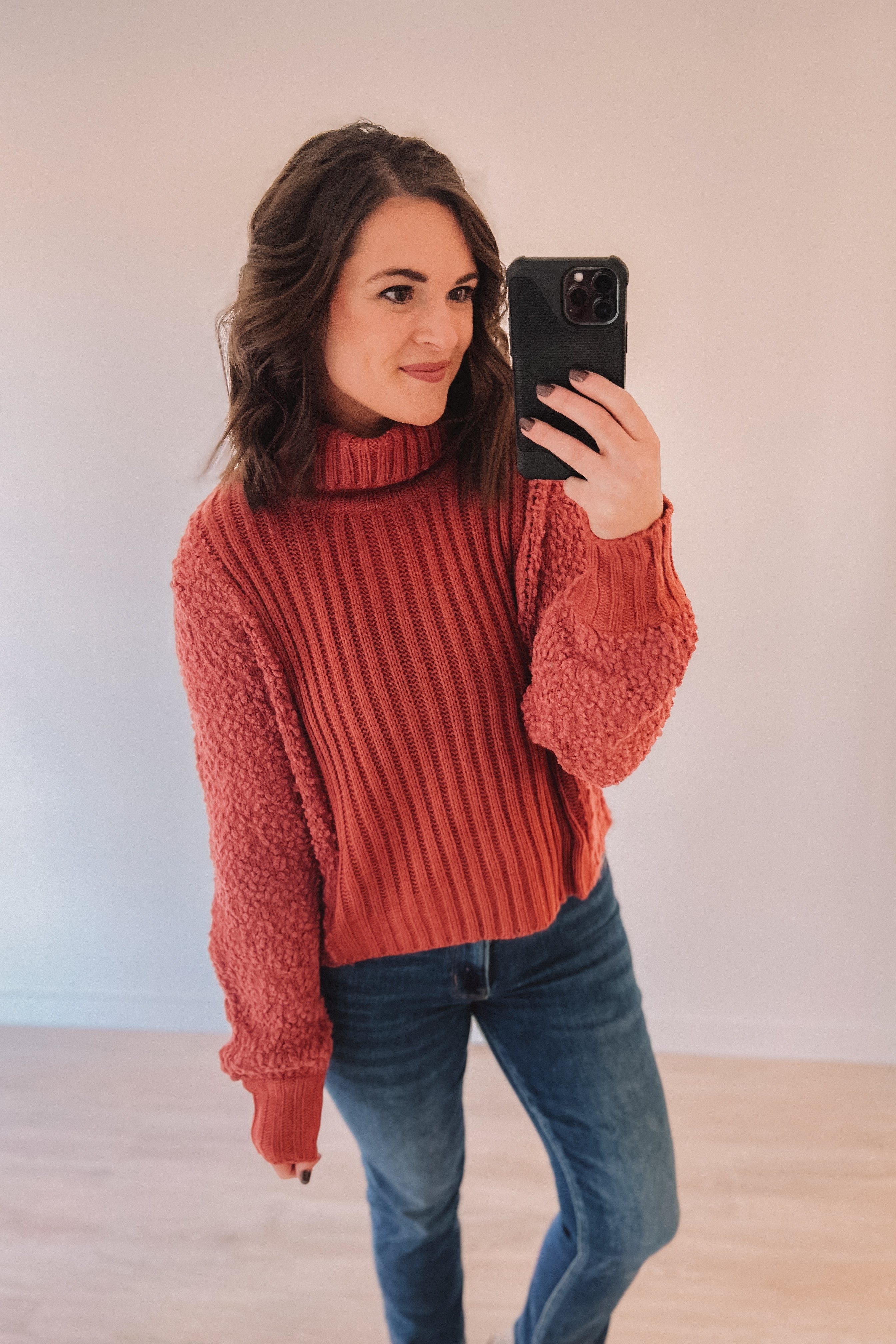 (SALE) Blissfully Cozy Sweater (Rust)