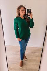 Blissfully Cozy Sweater (Dark Green)