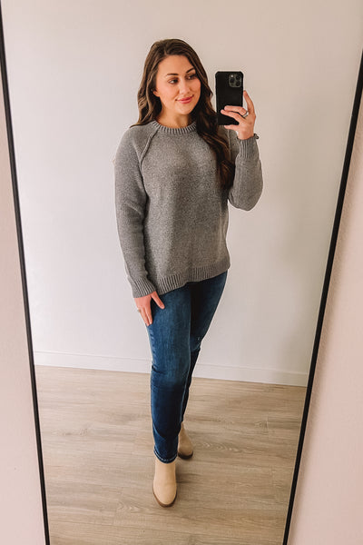 Comfortable Charm Sweater (Heather Grey)