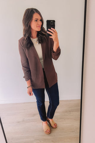 Command The Room Blazer (Brown)