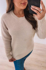 Blissfully Cozy Sweater (Heather Beige)