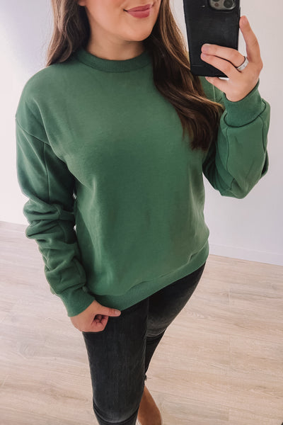 Still Falling For You Pullover (Forest)