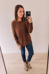 Cozy Town Sweater (Chocolate)