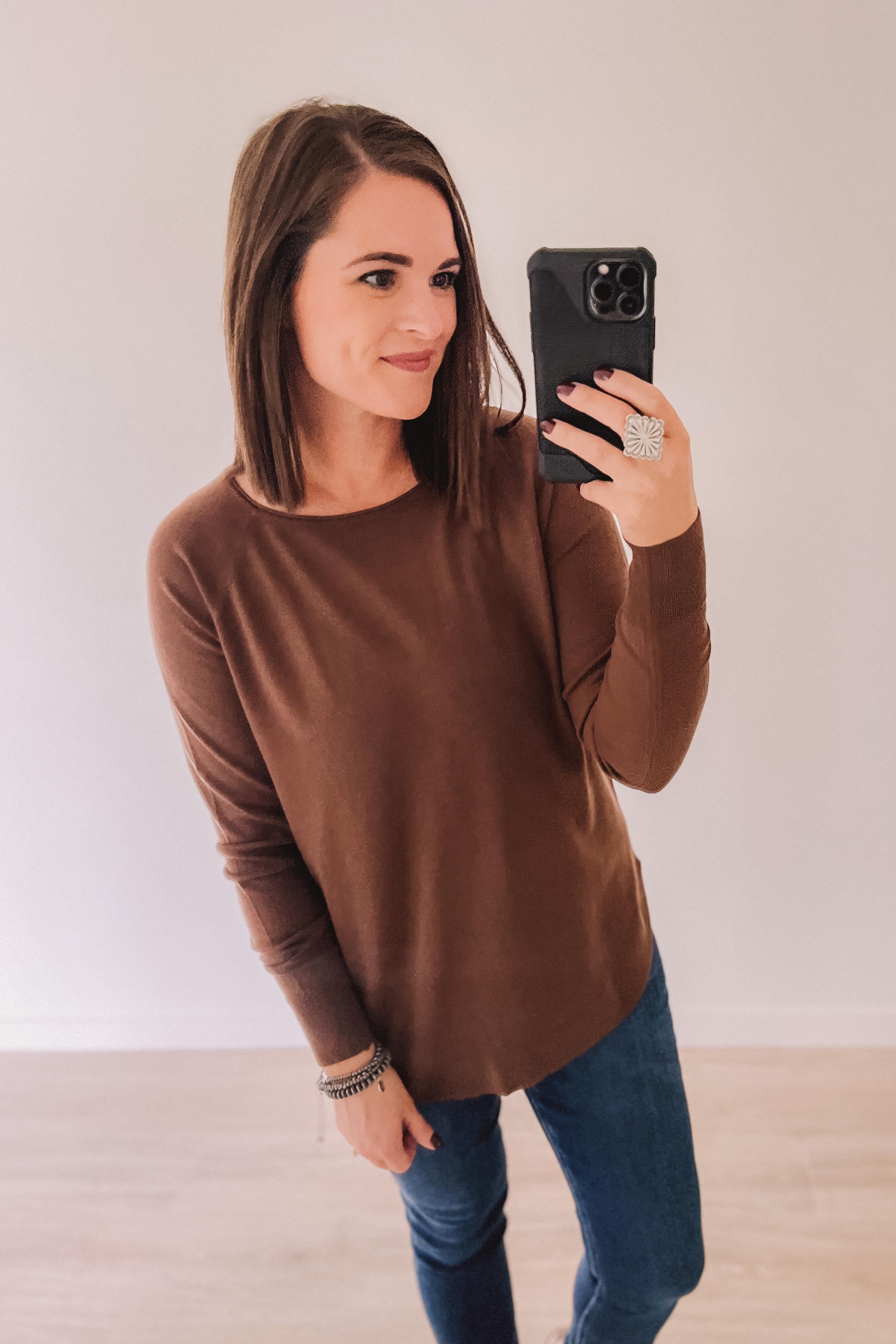 Cozy Town Sweater (Chocolate)