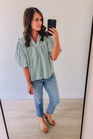 THML Takes Me Back Gingham Blouse