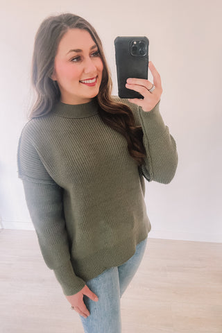 (SALE) On Repeat Sweater (Olive)