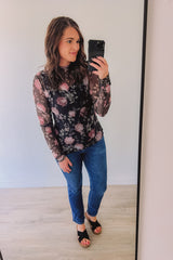 Truly Blooming Mesh Top