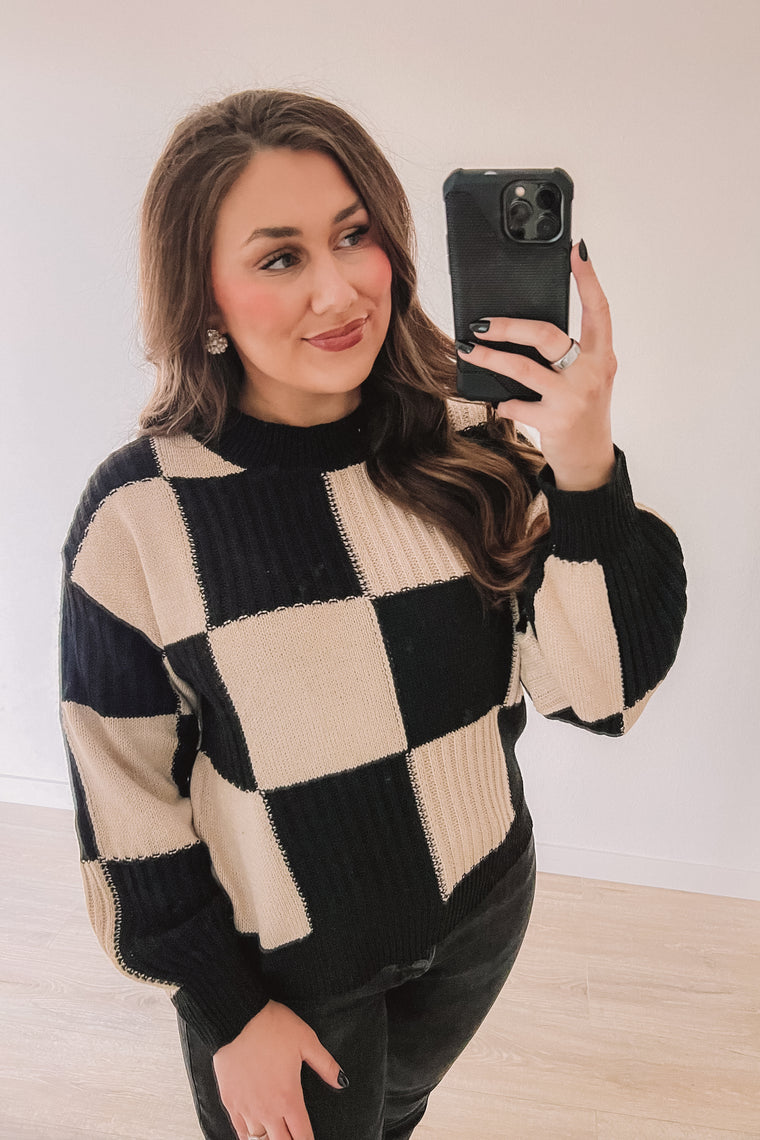 Cozy Checkered Sweater