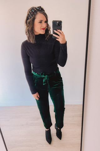 (SALE) Green Velvet Trousers