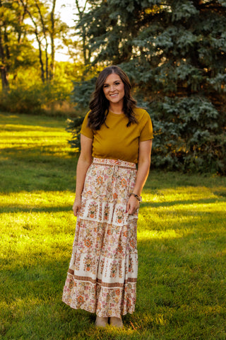 Wildflower Ruffle Floral Skirt