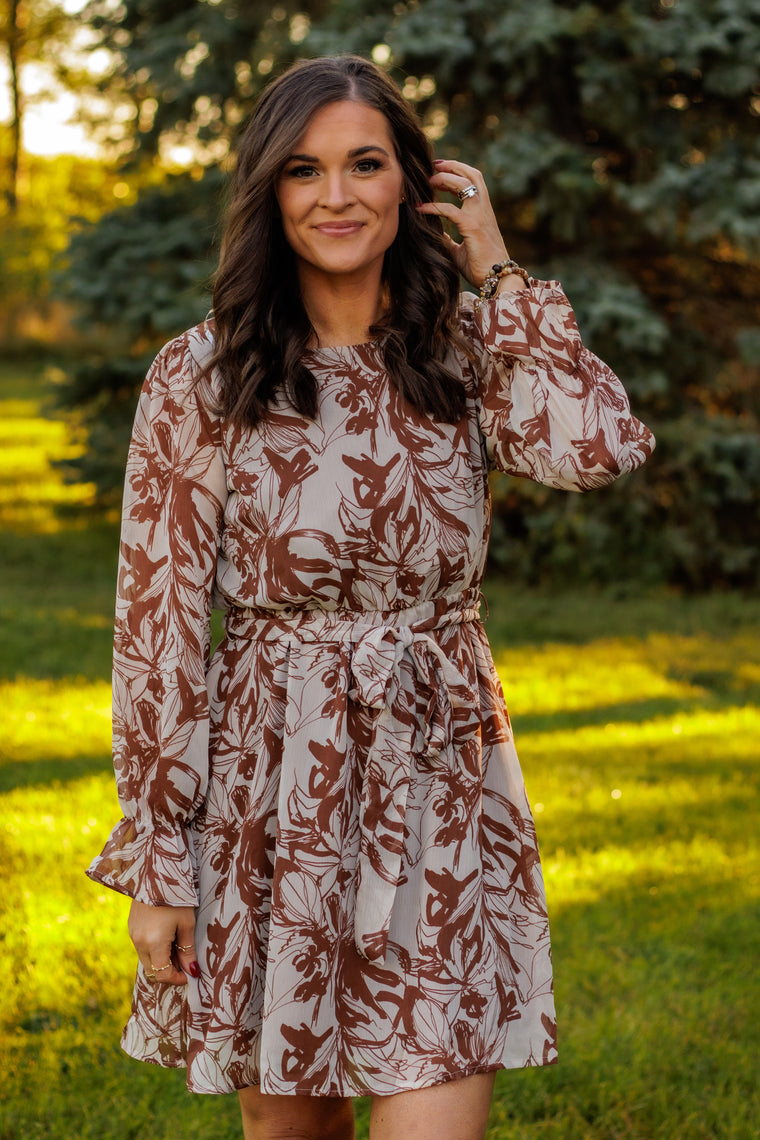 Still Falling For You Floral Dress