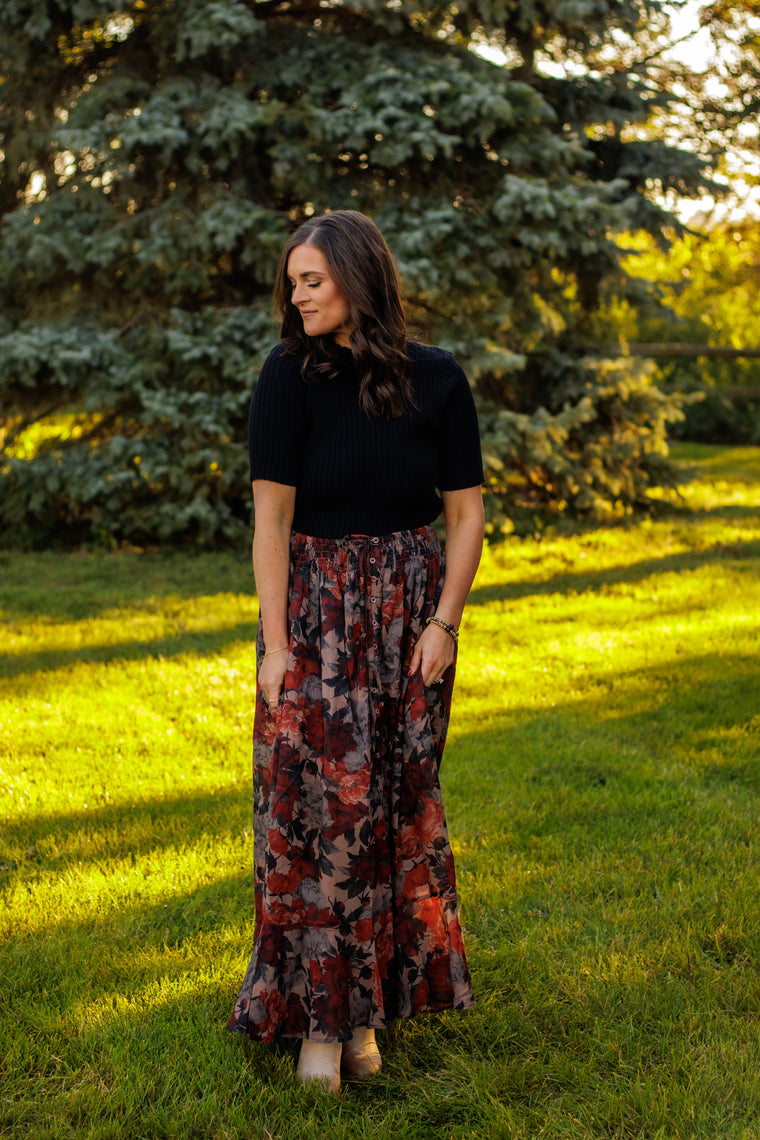 A Love That Never Ends Floral Skirt