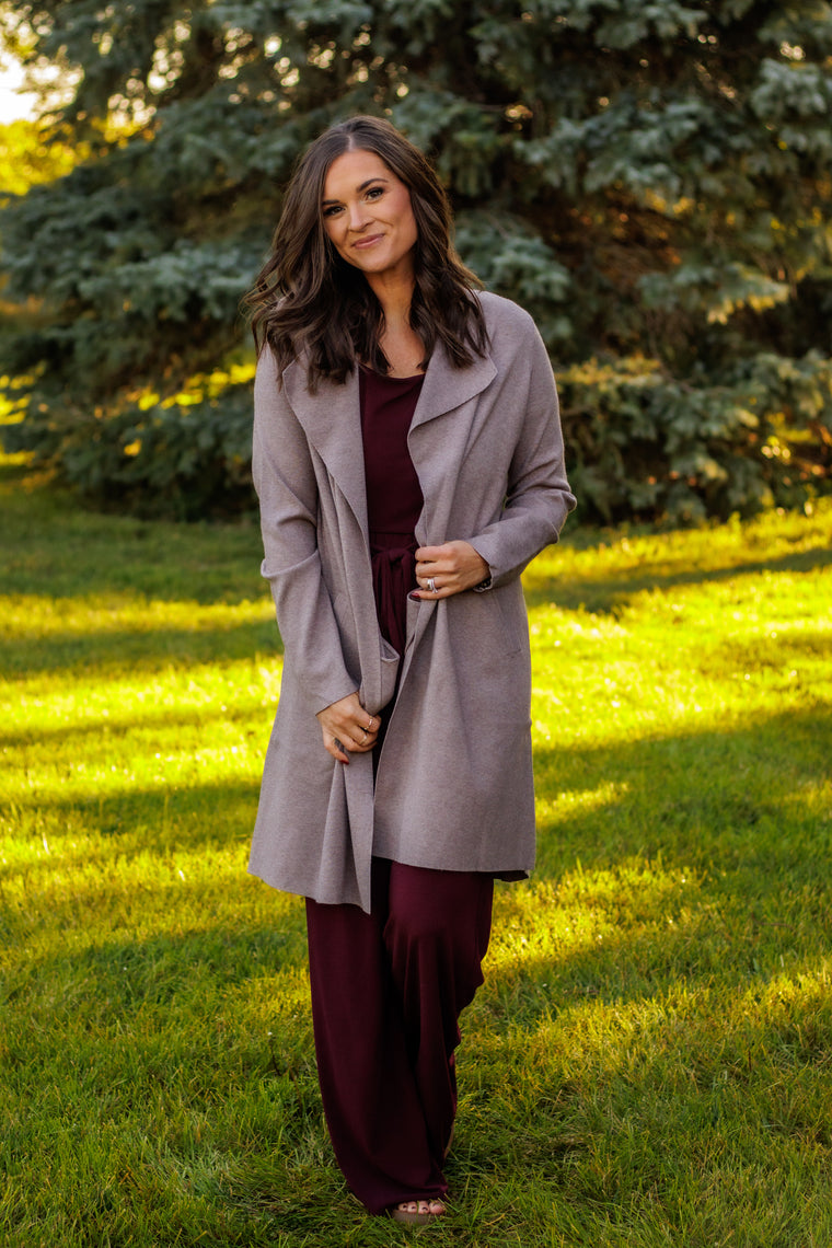 Catch Me If I Fall Cardigan (Mocha)