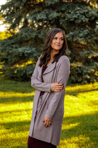Catch Me If I Fall Cardigan (Mocha)