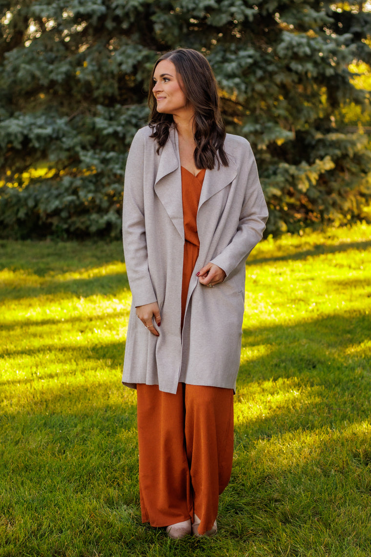 Catch Me If I Fall Cardigan (Oatmeal)