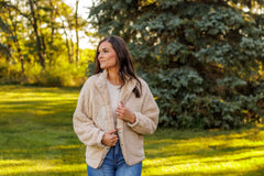 Teddy Fleece Jacket (Beige)