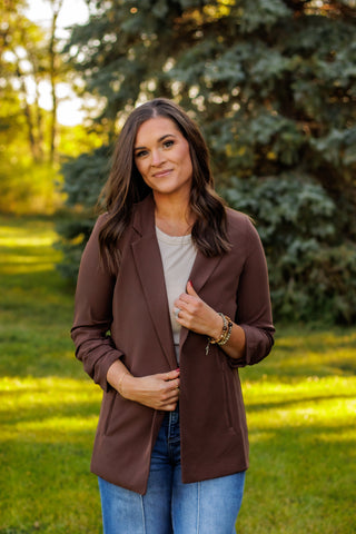 Command The Room Blazer (Brown)